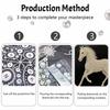 5D DIY Pearl Diamond Painting Kit Horse Full Drill Embroidery Mosaic Art Home Wall Decor Gift