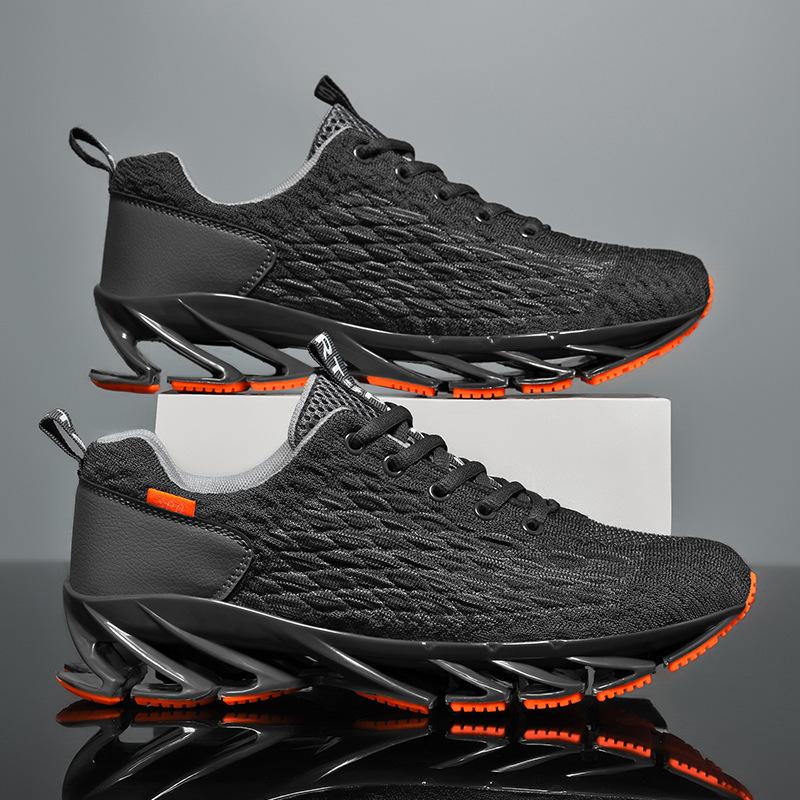 Large size men's shoes size 47 mesh shoes youth blade sole sneakers non-slip middle and older children size 36 black fish scale shoes