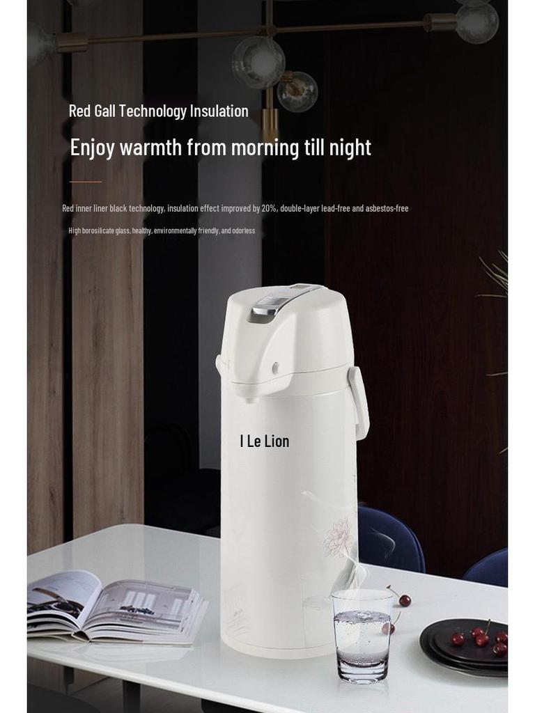 Le Lion Large Capacity Press-Type Vacuum Insulated Thermos Flask Kettle