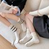 Lolita Socks Women'S Japanese College Style Striped Sweet Lace Stacking Socks Thin Medium Tube Women'S Socks