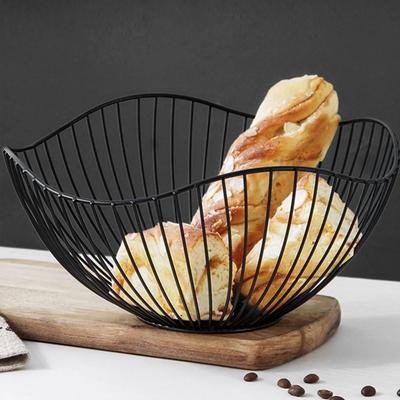 Fruit Bowl Washing Fruit Hollow Drain Basket Iron Fruit Basket Living Room Coffee Table Fruit Plate Snack Storage Baskets Butter