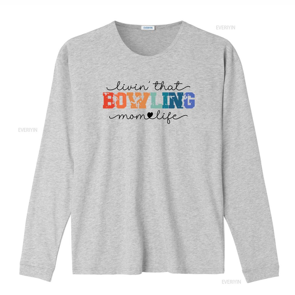 Bowling Mom Retro T Shirt Match Day Woman Collage Playing Team Season Sports School Fan Mama Mothers Birthday  vintage Washed