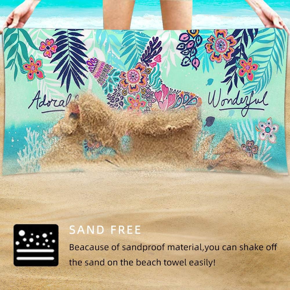 Beach Towel Microfiber Beach Towels Sand Free Quick Dry Lightweight Travel Towels Oversized Large Quick Cute Starfish Design