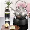 Gold Spherical Stainless Steel Kettle with Hammered Texture - Large Capacity for Hotels and Restaurants.