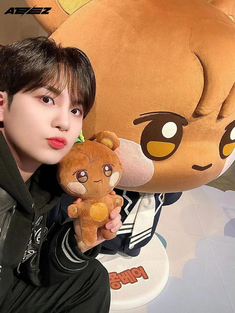 Kpop Aniteez Kawaii Stuffed Animals Plushies Toy Room Decor Hongjoong Seonghwa Yunho Yang San Ming Wooyoung Jongho Plu