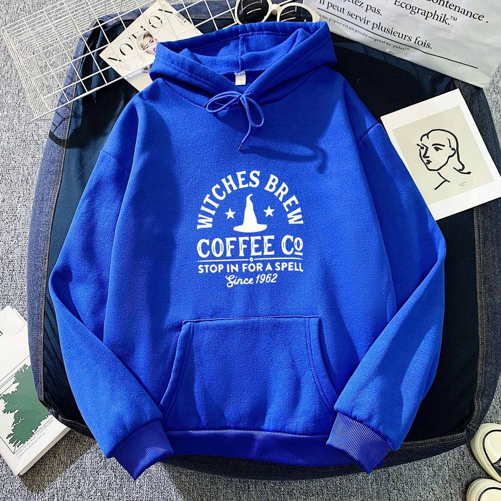 Amazon European and American Foreign Trade Witch Hat Letter Print Hoodie Sweatshirt Unisex Trendy Casual Simple Top