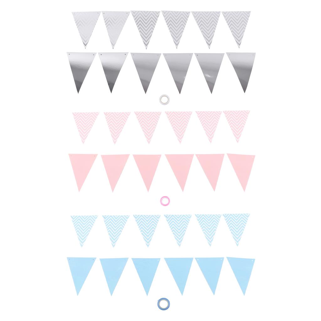 Pennant Wedding Room Children\'s Room Birthday Party Dress Up Supplies Wavy Pull Flag Pennant Bunting