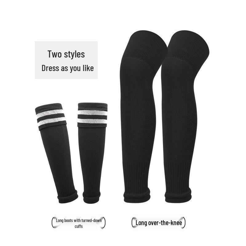 High-Elastic Over-the-Knee Football Sleeve Guards - Footless Training Socks M