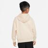 Nike Hoodie Logo Print Pullover Kids Tops Pearl-White FB8383-219