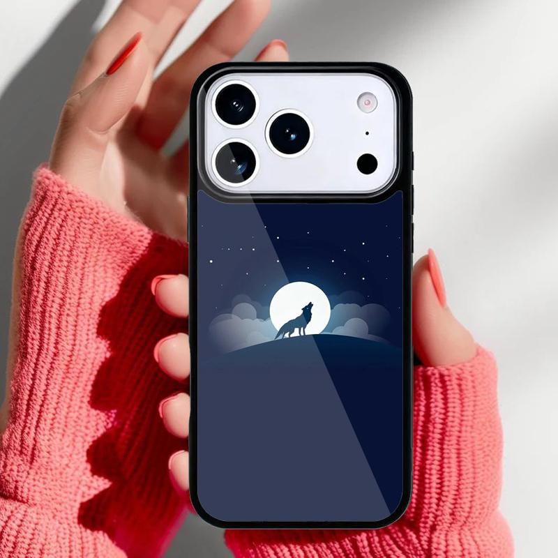 Animal The Wolf Howl Phone Case for iPhone 17 16 15 14 13 Pro Max Back Cover for 12 11 Pro Coque
