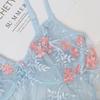 European & American Floral Hollow Sexy Lingerie Set: Three-Piece Women's Separates