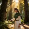 Renaissance Elf Druid Cloak With Plush Fabric For Cosplay And Halloween Costumes
