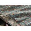 Vintage Floral Print Cotton Linen Blouse for Women Asian Size Long Sleeve Top Casual Lace Patchwork Collar Artistic Autumn Button Shirt