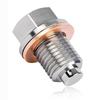 M12 M14 Oil Drain Plug Stainless Steel Crush Washer Gasket Reusable Oil Pan Bolt