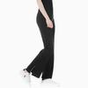 Calvin Klein Fashion High-Waisted Solid Color Split Flared Casual Pants Women bottoms Black J223723-BEH