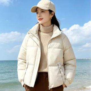 Thickened cotton-padded clothes Women's winter short loose stand-up collar bread clothes Jacket Versatile commuter style