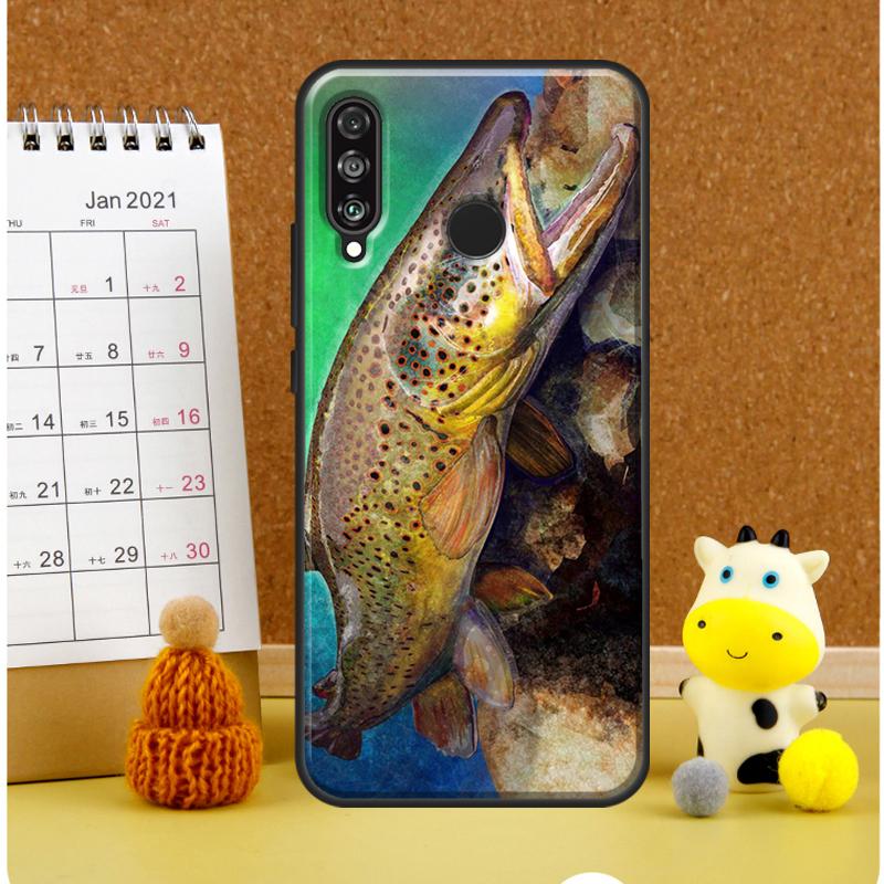 Brown Trout Fly Fishing For Huawei Nova Y72 Y70 Y91 Y90 Y60 Y61 Y73 3i 7i 8i 11i 12i 9 10 SE P20 P30 P40 Lite Case