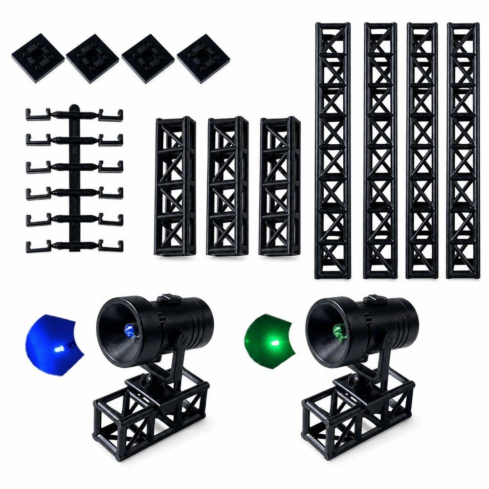 Black Framework Building Block Stage Colorful Spotlight Mini Stage Truss Miniature Stage Display