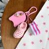 Cute Summer Beach Keychain with Mini Clog Swimmer Pendant Perfect Beach Vacation Souvenir Gift