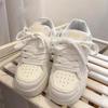 Tide bread shoes women's summer niche couple thick baseplate shoes casual little white shoes women round head