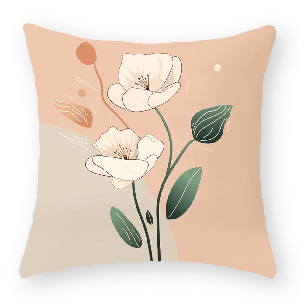 New Flower Series Pillowcases Simple Sofa Decorative Pillows Car Seat Cushions