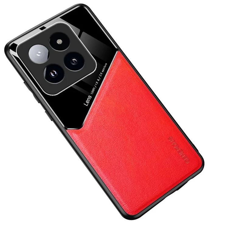 

Чехол для телефона Xiaomi 14 Pro из ПУ+ТПУ+ПК с магнитным автомобильным креплением