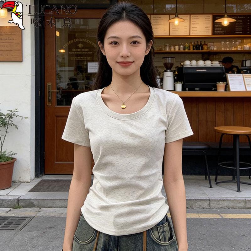 Woodpecker Women's Pure Cotton Slim Fit T-Shirt
