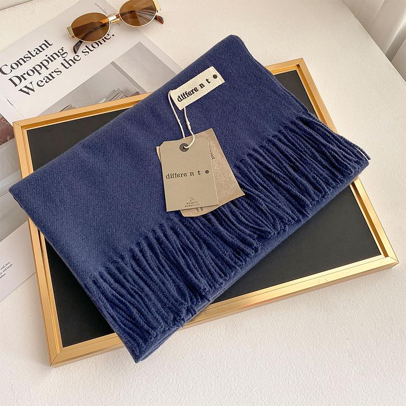 45 Color Winter Scarf For Women Long Warm Cashmere Scarves Hijab Solid Lady Shawl Wrap Female Pashmina Bandana Head Stole