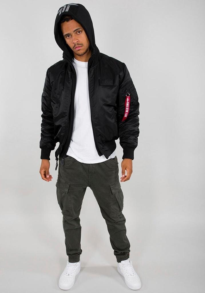 Winter Jacket Alpha Industries MA-1 ZH Back Print (128113) Black/reflective