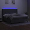 VidaXL Sommier à Lattes de Lit avec Matelas et LED, Lit Rembourré, Lit Double, Lit Adulte de Chambre à Coucher Intérieur, 3138494