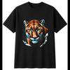 Cougar Tattoo Wildlife Mens T-Shirt Black 100% Cotton Printed Nature