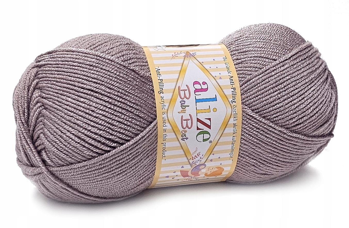 Alize Baby Best Garn für Kinder, weich und zart, lavendelbeige, 142