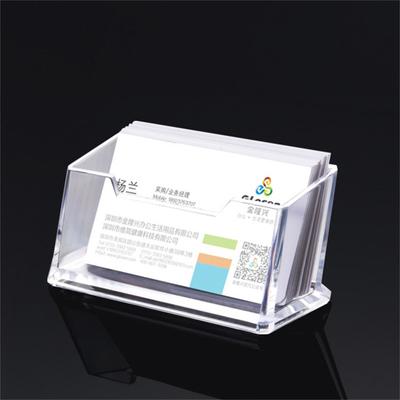 Card Storage Box Business Transparent Plastic Single Double Box Card Case Three-Layer Name Card Pedestal Desktop Card Pedestal