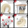 Jiongshi 4-inch Heavy-Duty Swivel Nylon Caster Wheel with Brake