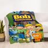 1 Stück Bob der Baumeister Outdoor-Decke Leichte Flanelldecke, Ganzjahresnutzung für Sofa, Bett, Reisen, Camping, Wohnzimmer, Büro, Couch093