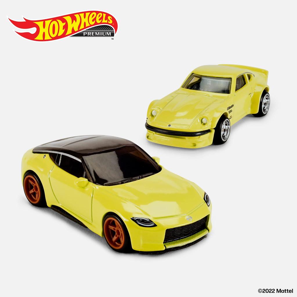 Hot Wheels Premium Nissan Z Fairlady 3 and HFF33 Yellow Mini 2-Pack Proto/Nissan (Ages Up)