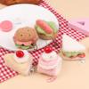 Adorable Simulation Food Plush Keyring; Hamburger, Sandwich, And Cake Themed Pendants; Cute Gift Ideas For Couples