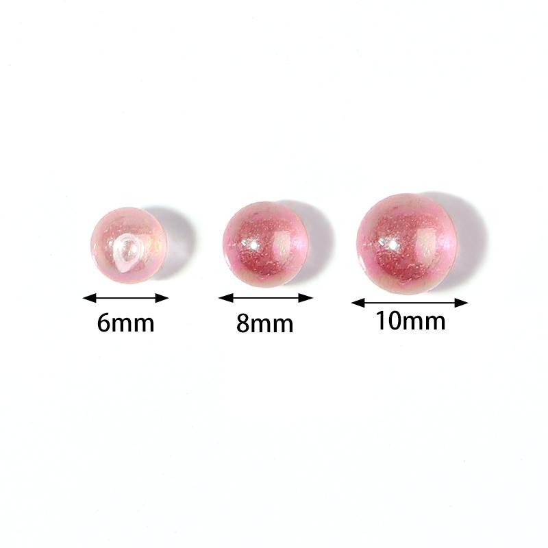 100-200pcs 6/8/10mm AB Color Imitation Pearl Beads Round Acrylic Beads No Hole Loose Beads For Jewelry Making DIY Accessories