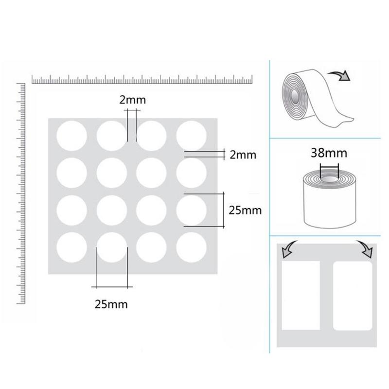 2000 Pieces Circle Blank Labels Code Dot Stickers Printable Self Adhesive Suit for DIY Projects Mailings Scrapbooking