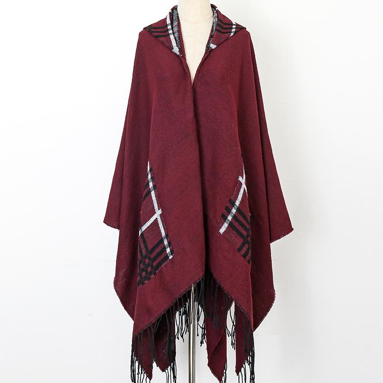 Ethnic Style Shawl Cape Women'S Warmth Tibet Grassland Qinghai Lijiang Xinjiang Travel Photo Scarf