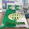 Ferencv Rosi Torna Club Flag Custom Name Pattern Bedding Quilt Set Quilt Cover Pillowcase Home Birthday Gift(1 * duvet cover + 2 * pillowcase, without