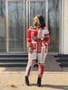 Women's Floral Print Pocket Loose Casual Two-Piece Suit