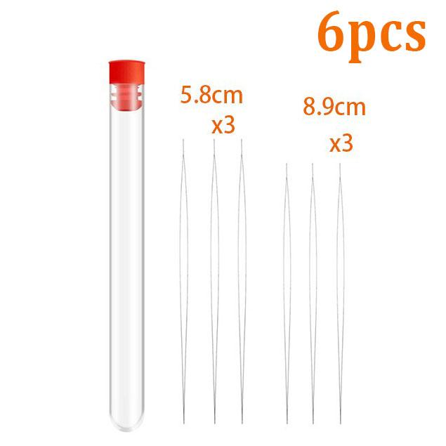 5pcs Opening Beading Needles Pins Curved Needle for Beads Bracelet DIY Jewelry Making Tools Beaded Threading Pin Needlework Kits