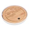 Round Tea Tray Simple Compact Chinese Kung Fu Wooden Water Storage Drainage Tea Tray for Office