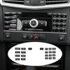 Car Central Control CD Panel Button Decorative Patch Trim Stickers ABS For Mercedes Benz C/E Class W204 W212 GLK CLS 2012-2013