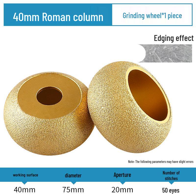 Stone Edge Grinding Wheel for French Edge Granite & Marble Tile - Trimming, Rounding, and Grooving with Angle Grinder