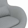 Egg Chair Light Grey 63 x 73 x 90 cm Fabric
