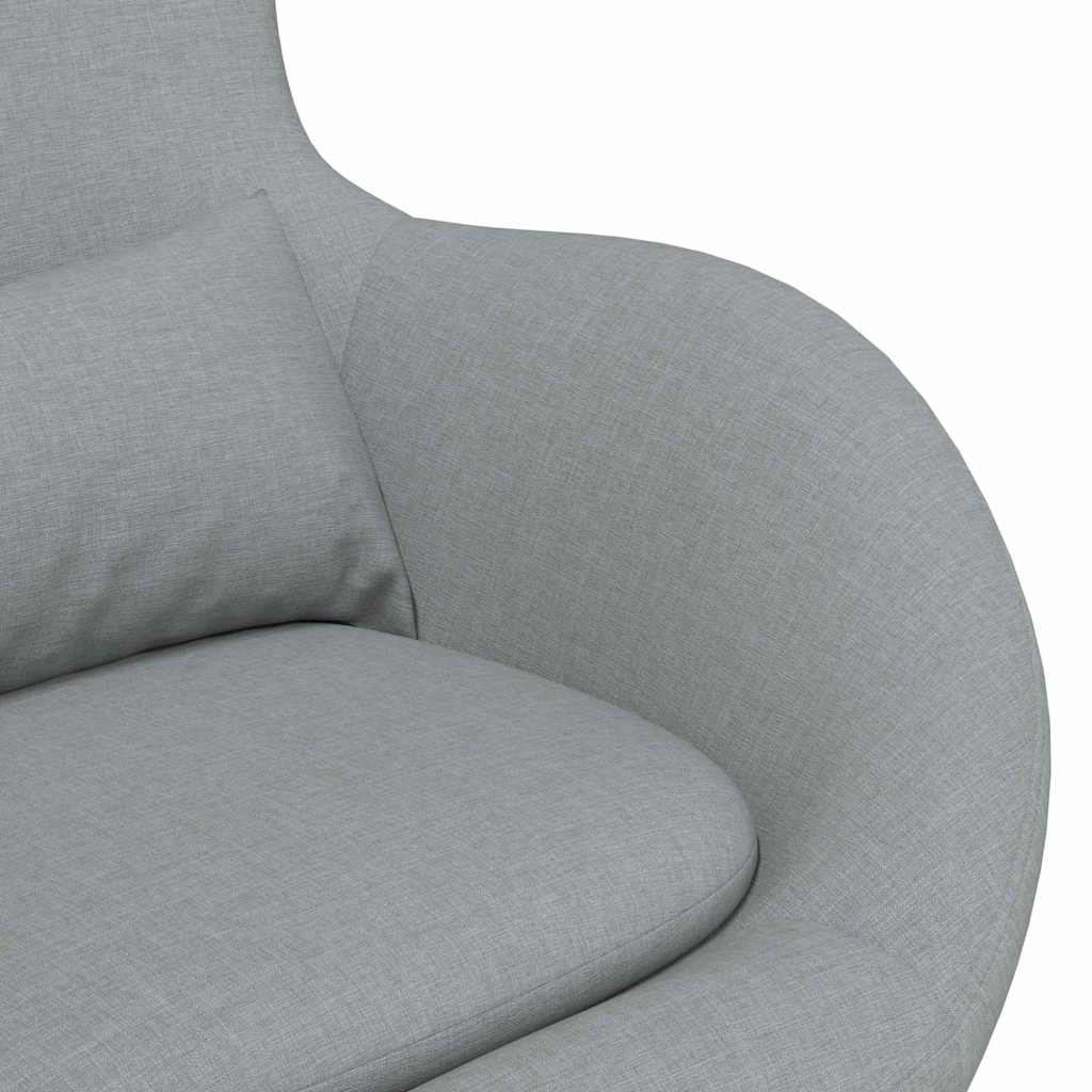 Egg Chair Light Grey 63 x 73 x 90 cm Fabric