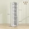 Tall Bathroom Storage Cabinet, 6-Tier Slim Bathroom Cabinet with Adjustable Shelf, 4 Soft-Close Doors, White