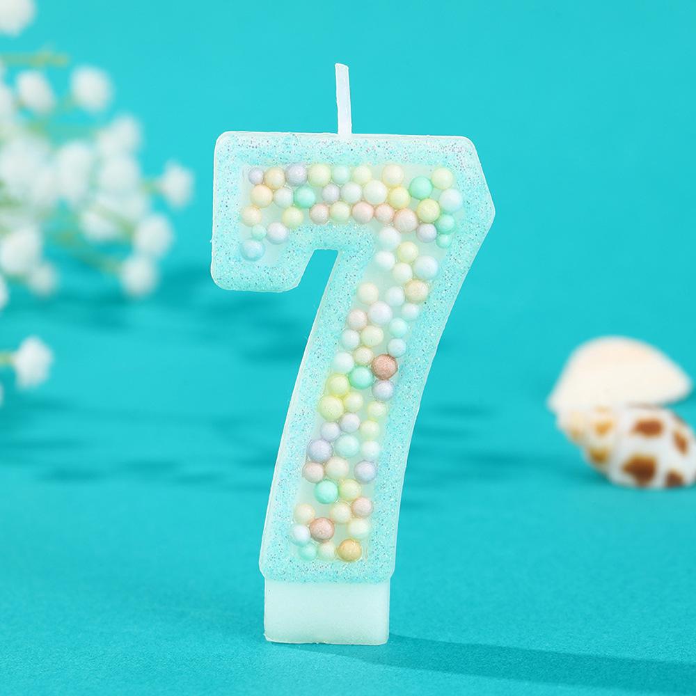 Macaron Colored Foam Balloon Number Candle - DIY Birthday Cake Decor